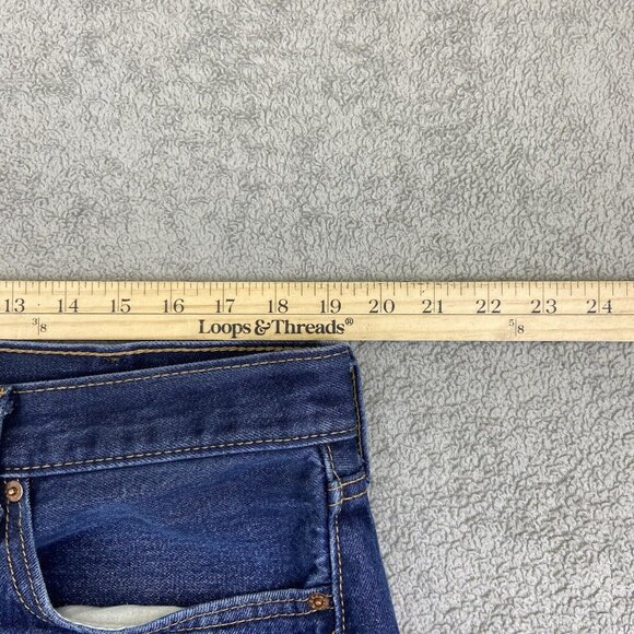 Levi's 505 Straight Fit Jeans Mens 38x32 (Fits 38x31) Medium Denim Blue - Picture 6 of 11